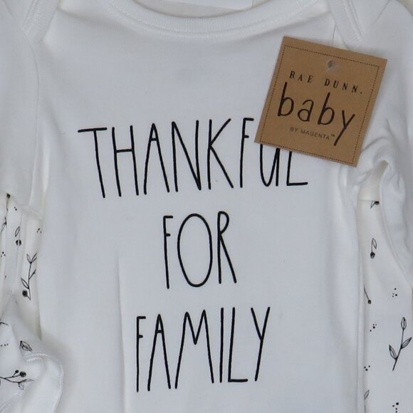 Rae Dunn* Baby Long Sleeve 3 Snap Onesie/Pants/Headband‎ 3 Piece Set~ 3-6 Months - Picture 5 of 8